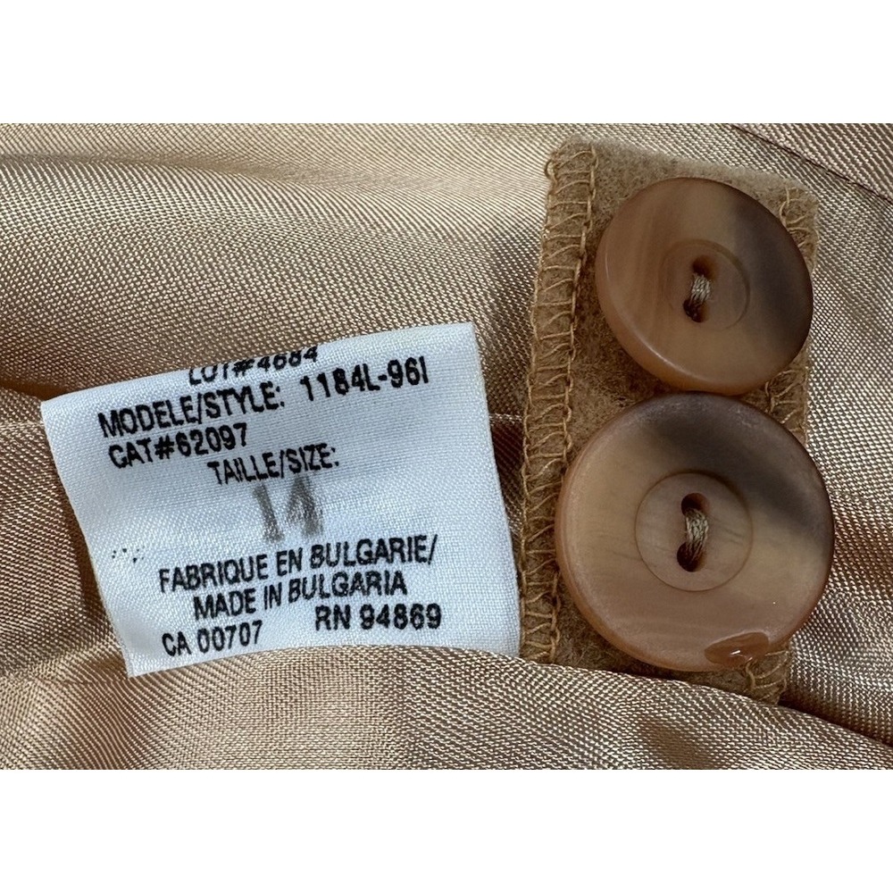Vintage Tribal Sportswear Camel Wool Cashmere Safari Blazer Jacket Women's Sz 14 - Picture 7 of 13